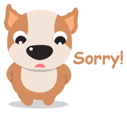 Brownie Bowow, the brown dog sticker #11518375