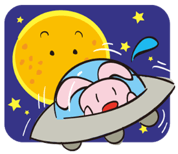 Moon Bunny sticker #11519302