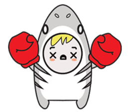 Fin the Shark Boy sticker #11519977