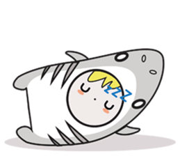 Fin the Shark Boy sticker #11519978