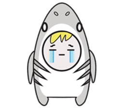 Fin the Shark Boy sticker #11519979