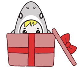 Fin the Shark Boy sticker #11519981