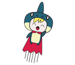 Fin the Shark Boy sticker #11519982