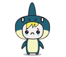 Fin the Shark Boy sticker #11519983