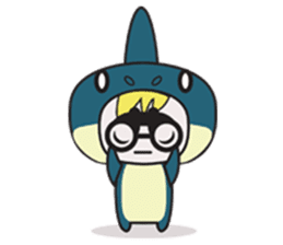 Fin the Shark Boy sticker #11519984