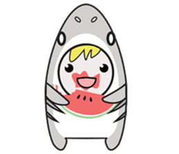 Fin the Shark Boy sticker #11519986