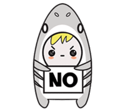 Fin the Shark Boy sticker #11519988