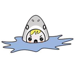 Fin the Shark Boy sticker #11519992