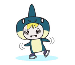 Fin the Shark Boy sticker #11519995