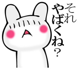 I answer with exaggerated rabbit. sticker #11520548