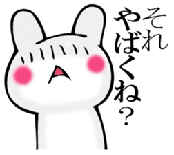 I answer with exaggerated rabbit. sticker #11520548