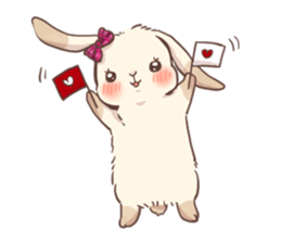 Long Furry Bunny and Short Furry Bunny sticker #11521026