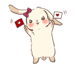 Long Furry Bunny and Short Furry Bunny sticker #11521026