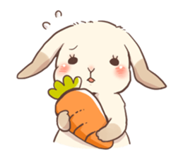 Long Furry Bunny and Short Furry Bunny sticker #11521029