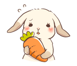 Long Furry Bunny and Short Furry Bunny sticker #11521029