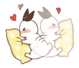 Long Furry Bunny and Short Furry Bunny sticker #11521041