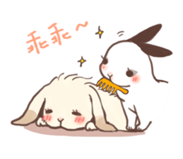 Long Furry Bunny and Short Furry Bunny sticker #11521044