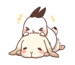 Long Furry Bunny and Short Furry Bunny sticker #11521048