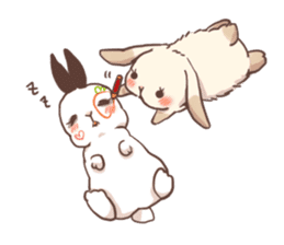 Long Furry Bunny and Short Furry Bunny sticker #11521050