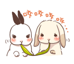Long Furry Bunny and Short Furry Bunny sticker #11521052