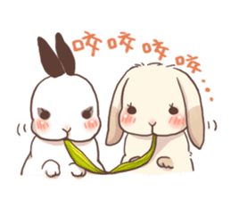 Long Furry Bunny and Short Furry Bunny sticker #11521052