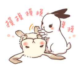 Long Furry Bunny and Short Furry Bunny sticker #11521053