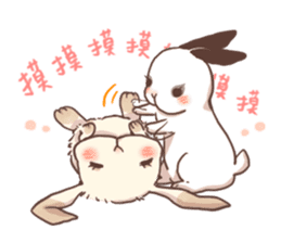 Long Furry Bunny and Short Furry Bunny sticker #11521053
