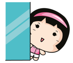 Aromi adorable little girl. sticker #11521943