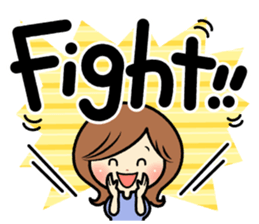 Sociable woman's stickers(Black and big) sticker #11522190