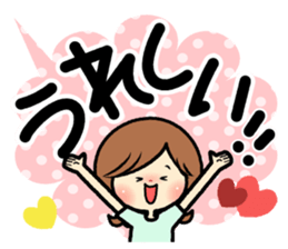 Sociable woman's stickers(Black and big) sticker #11522193