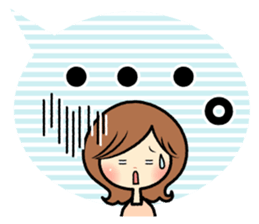 Sociable woman's stickers(Black and big) sticker #11522206