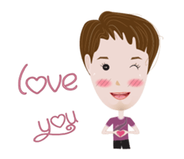 Sweet couple with a cute stickers. sticker #11523125