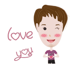 Sweet couple with a cute stickers. sticker #11523125