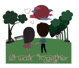 Sweet couple with a cute stickers. sticker #11523131