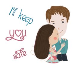 Sweet couple with a cute stickers. sticker #11523132