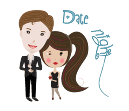 Sweet couple with a cute stickers. sticker #11523135