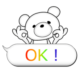 Feelings of bear! "Simple OK sticker" sticker #11523384