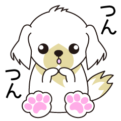 White dog and black dog.2