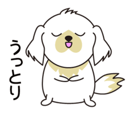 White dog and black dog.2 sticker #11523538