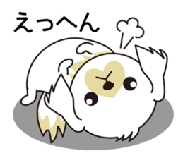 White dog and black dog.2 sticker #11523539