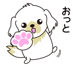 White dog and black dog.2 sticker #11523540