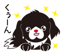 White dog and black dog.2 sticker #11523543