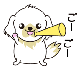 White dog and black dog.2 sticker #11523545