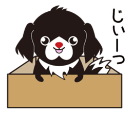 White dog and black dog.2 sticker #11523547