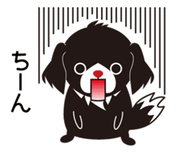 White dog and black dog.2 sticker #11523552