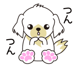 White dog and black dog.2 sticker #11523553