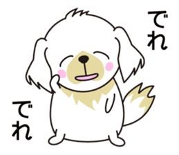 White dog and black dog.2 sticker #11523554