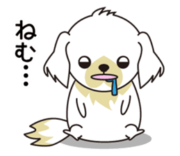 White dog and black dog.2 sticker #11523559