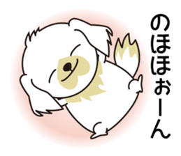 White dog and black dog.2 sticker #11523560