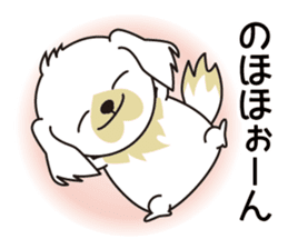 White dog and black dog.2 sticker #11523560